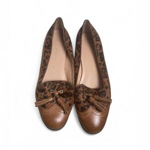 Etienne Agner Leopard Brown Flats Size 8